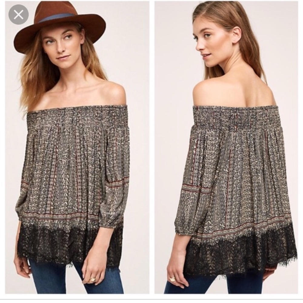 Anthropologie off the shoulder top